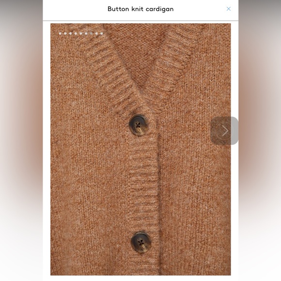 Button up Cardigan brown NWTS - Picture 5 of 9